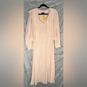 Wild Rose Soft Peach Long Sleeve Dress